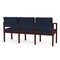 Lesro Lenox 3 Seat Tandem Seating W/ Arms, 65 in W 26 in L 31.5 in H LW3103 - alternate 2